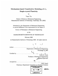 Single-crystal Plasticity