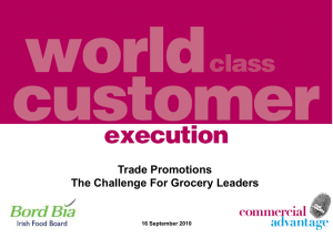 Trade Promotions The Challenge For Grocery Leaders 16 September 2010