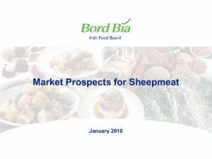 Market Prospects for Sheepmeat January 2010
