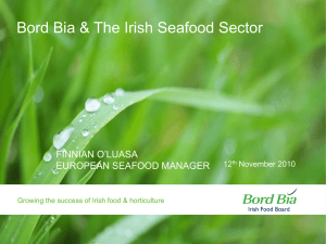 Bord Bia &amp; The Irish Seafood Sector FINNIAN O’LUASA EUROPEAN SEAFOOD MANAGER 12