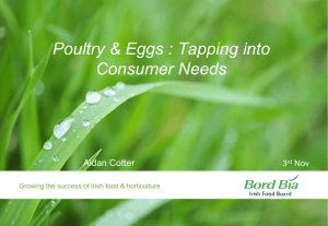Poultry &amp; Eggs : Tapping into Consumer Needs Aidan Cotter 3