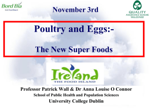 Poultry and Eggs:- The New Super Foods November 3rd