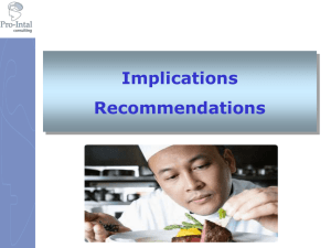 Implications Recommendations