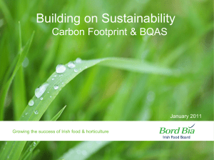 Building on Sustainability Carbon Footprint &amp; BQAS January 2011