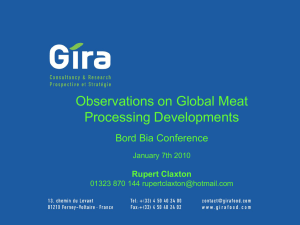 Observations on Global Meat Processing Developments Bord Bia Conference Rupert Claxton