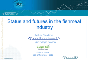 Status and futures in the fishmeal industry Irish Pelagic Seminar By Gunn Strandheim
