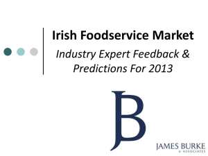 Irish Foodservice Market Industry Expert Feedback &amp; Predictions For 2013