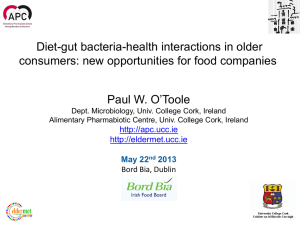 Diet-gut bacteria-health interactions in older consumers: new opportunities for food companies
