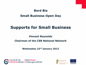 Supports for Small Business  Bord Bia Small Business Open Day