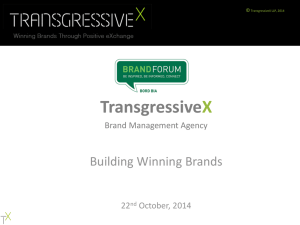 Transgressive X  Building Winning Brands