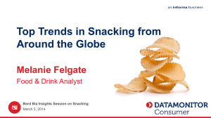 Top Trends in Snacking from Around the Globe Melanie Felgate