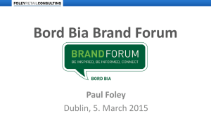 Bord Bia Brand Forum Paul Foley Dublin, 5. March 2015