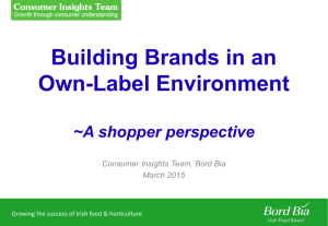 Building Brands in an Own-Label Environment  ~A shopper perspective