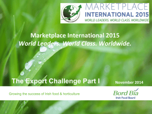 Marketplace International 2015 The Export Challenge Part I
