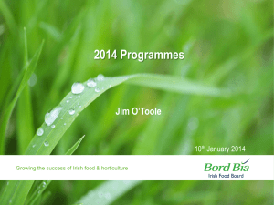 2014 Programmes Jim O’Toole 10 January 2014