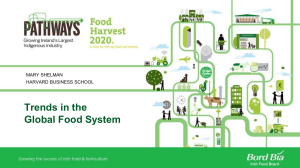 Trends in the Global Food System MARY SHELMAN HARVARD BUSINESS SCHOOL