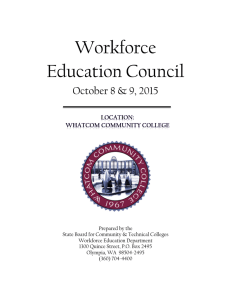 Workforce Education Council October 8 &amp; 9, 2015