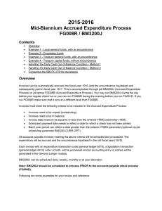 2015-2016 Mid-Biennium Accrued Expenditure Process FG008R / BM3200J Contents