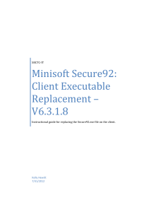 Minisoft Secure92: Client Executable Replacement – V6.3.1.8