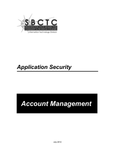 Account Management  Application Security