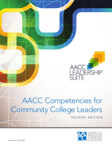 AACC Competencies for Community College Leaders  s e c o n d