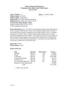 Office of Financial Management Washington State Major Project Status Report