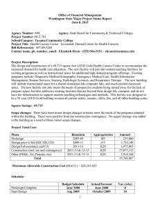 Office of Financial Management Washington State Major Project Status Report Agency Number