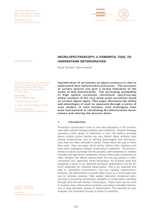 e-PS, 2010, , 158-164 ISSN: 1581-9280 web edition e-PRESERVATIONScience