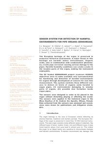 SENSOR SYSTEM FOR DETECTION OF HARMFUL ENVIRONMENTS FOR PIPE ORGANS (SENSORGAN)