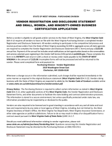 VENDOR REGISTRATION AND DISCLOSURE STATEMENT AND SMALL, WOMEN-, AND MINORITY-OWNED BUSINESS