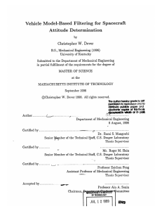 Vehicle  Model-Based  Filtering for  Spacecraft Attitude  Determination