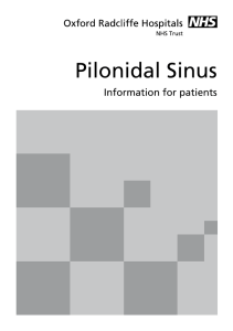 Pilonidal Sinus Information for patients