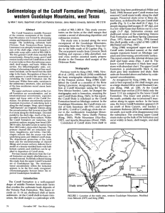 (Permian), Sedimentology ol the Cutotf