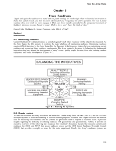 Chapter 8 Force Readiness