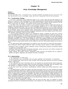 Chapter 16 Army Knowledge Management