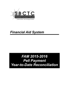 FAM 2015-2016 Pell Payment Year-to-Date Reconciliation