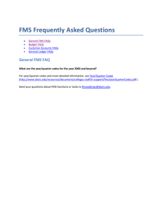 FMS Frequently Asked Questions General FMS FAQ