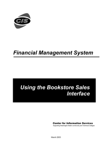 Financial Management System Using the Bookstore Sales Interface