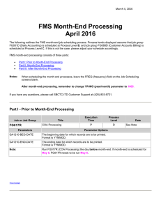 FMS Month-End Processing April 2016