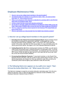 Employee Maintenance FAQs