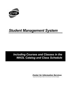 Student Management System Including Courses and Classes in the
