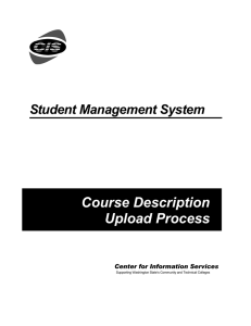 Course Description Upload Process Student Management System