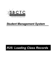 R25: Loading Class Records Student Management System