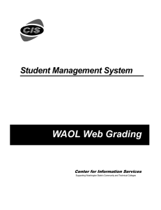 WAOL Web Grading Student Management System  Center for Information Services