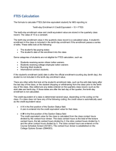 FTES Calculation