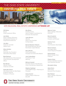 THE OHIO STATE UNIVERSITY  CENTER FOR REAL ESTATE ATTENDEE LIST