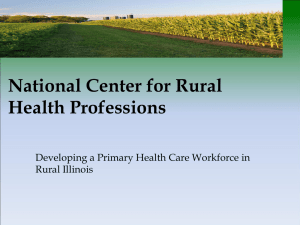 National Center for Rural Health Professions Rural Illinois