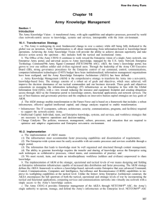 Chapter 16 Army Knowledge Management