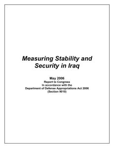 Measuring Stability and Security in Iraq  May 2006