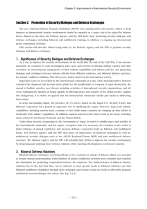 Section 2. Promotion of Security Dialogue and Defense Exchanges